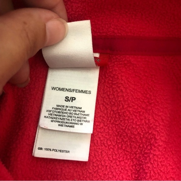 The North Face Red Fleece Half Zip Polartec Sweater - Picture 4 of 13